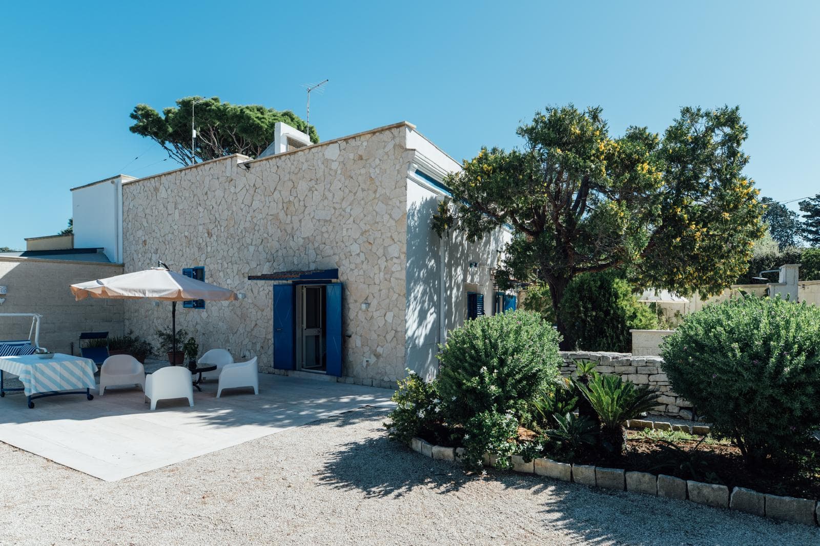 Front view of the villa